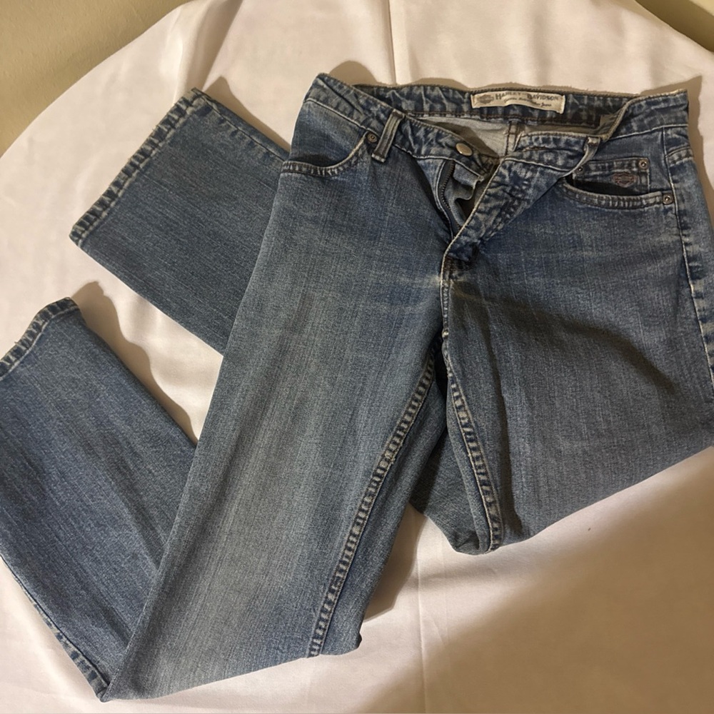 Women's  Harley Davidson Blue BootLeg Jeans